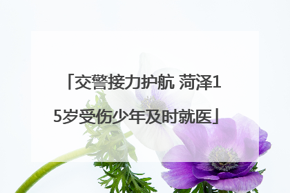 交警接力护航 菏泽15岁受伤少年及时就医
