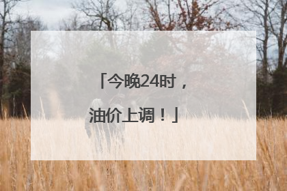 今晚24时，油价上调！