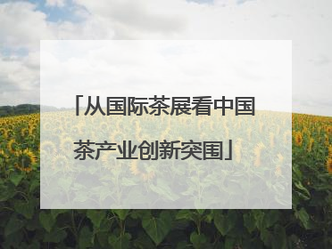 从国际茶展看中国茶产业创新突围