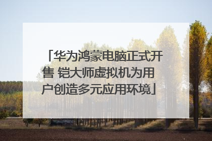 华为鸿蒙电脑正式开售 铠大师虚拟机为用户创造多元应用环境