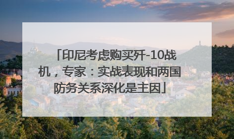 印尼考虑购买歼-10战机，专家：实战表现和两国防务关系深化是主因