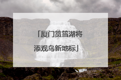 厦门筼筜湖将添观鸟新地标