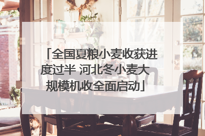 全国夏粮小麦收获进度过半 河北冬小麦大规模机收全面启动