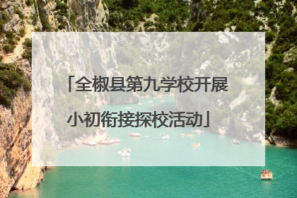 全椒县第九学校开展小初衔接探校活动