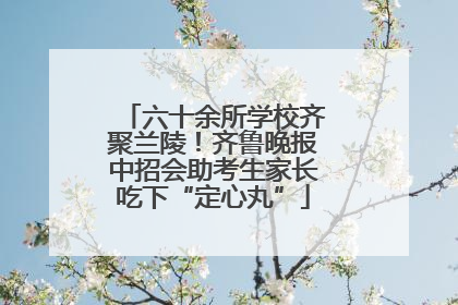 六十余所学校齐聚兰陵！齐鲁晚报中招会助考生家长吃下“定心丸”