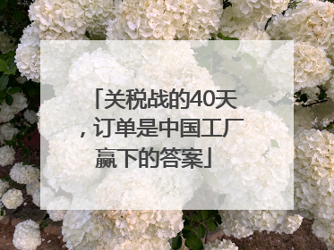 关税战的40天，订单是中国工厂赢下的答案