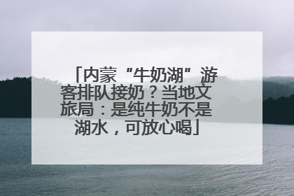 内蒙“牛奶湖”游客排队接奶？当地文旅局：是纯牛奶不是湖水，可放心喝