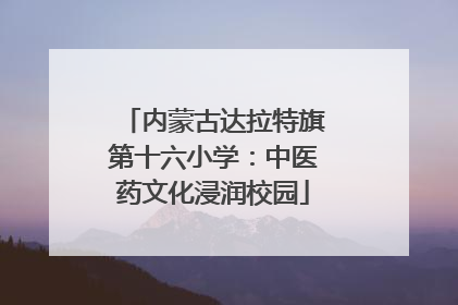 内蒙古达拉特旗第十六小学：中医药文化浸润校园