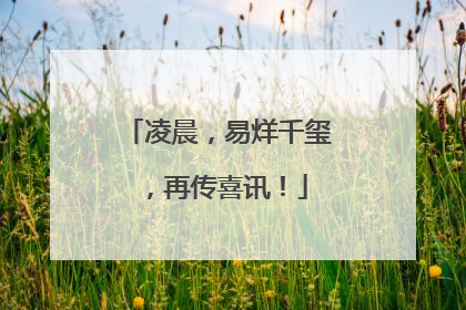 凌晨,易烊千玺,再传喜讯!