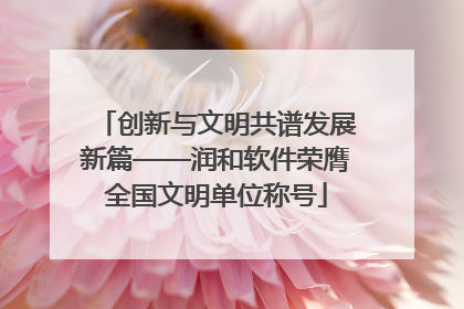 创新与文明共谱发展新篇——润和软件荣膺全国文明单位称号