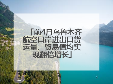 前4月乌鲁木齐航空口岸进出口货运量、贸易值均实现翻倍增长