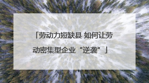 劳动力短缺县 如何让劳动密集型企业“逆袭”