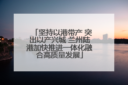 坚持以港带产 突出以产兴城 兰州陆港加快推进一体化融合高质量发展