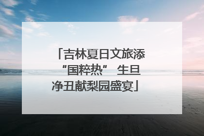 吉林夏日文旅添“国粹热” 生旦净丑献梨园盛宴