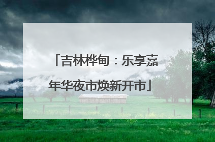 吉林桦甸：乐享嘉年华夜市焕新开市