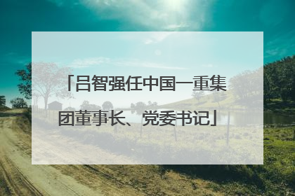 吕智强任中国一重集团董事长、党委书记