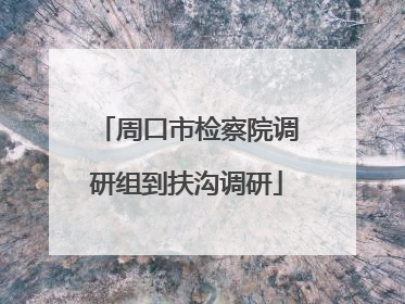 周口市检察院调研组到扶沟调研