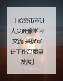哈密市审计人员赴豫学习交流 共促审计工作高质量发展