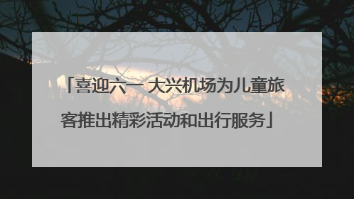 喜迎六一 大兴机场为儿童旅客推出精彩活动和出行服务