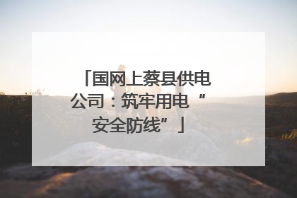 国网上蔡县供电公司：筑牢用电“安全防线”