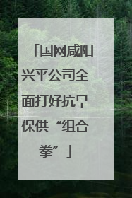 国网咸阳兴平公司全面打好抗旱保供“组合拳”
