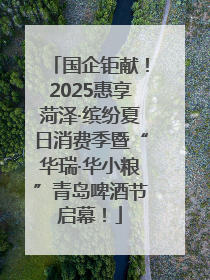 国企钜献！2025惠享菏泽·缤纷夏日消费季暨“华瑞·华小粮”青岛啤酒节启幕！