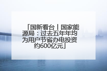 国新看台丨国家能源局：过去五年年均为用户节省办电投资约600亿元