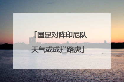 国足对阵印尼队 天气或成拦路虎