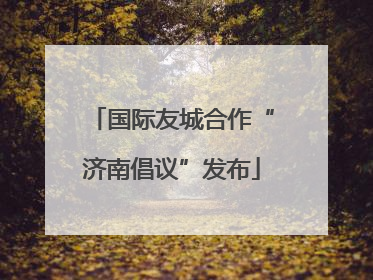 国际友城合作“济南倡议”发布