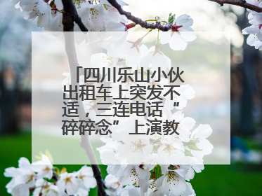 四川乐山小伙出租车上突发不适，三连电话“碎碎念”上演教科书式自救