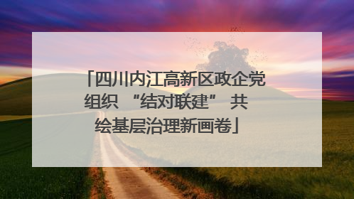 四川内江高新区政企党组织 “结对联建” 共绘基层治理新画卷