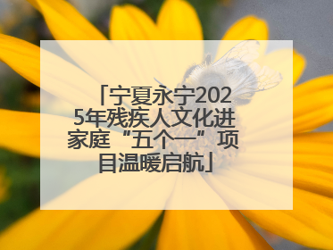 宁夏永宁2025年残疾人文化进家庭“五个一”项目温暖启航