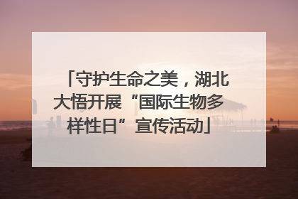 守护生命之美，湖北大悟开展“国际生物多样性日”宣传活动