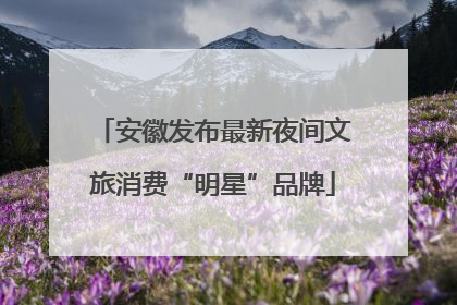 安徽发布最新夜间文旅消费“明星”品牌