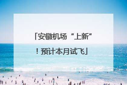 安徽机场“上新”！预计本月试飞