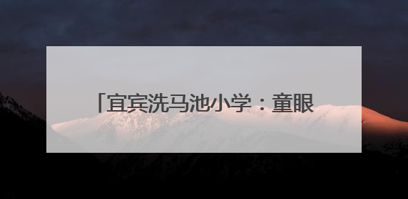 宜宾洗马池小学：童眼探小学，衔接没烦恼