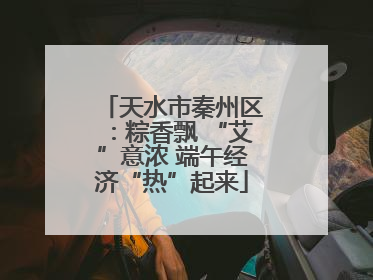 天水市秦州区：粽香飘 “艾”意浓 端午经济“热”起来