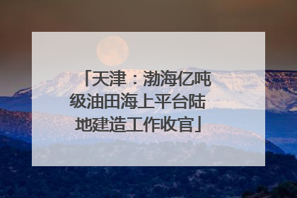 天津：渤海亿吨级油田海上平台陆地建造工作收官