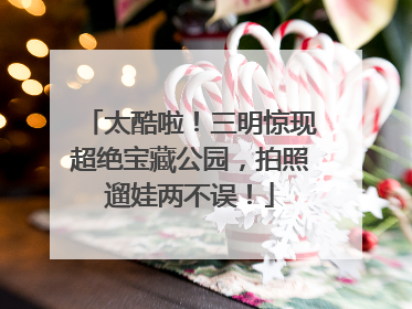 太酷啦！三明惊现超绝宝藏公园，拍照遛娃两不误！