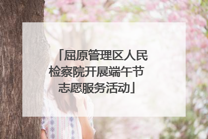 屈原管理区人民检察院开展端午节志愿服务活动