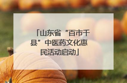 山东省“百市千县”中医药文化惠民活动启动