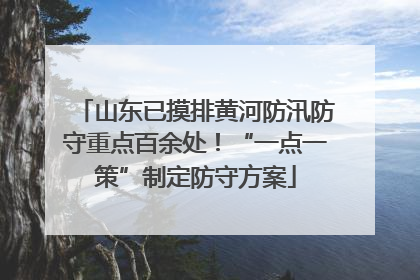山东已摸排黄河防汛防守重点百余处！“一点一策”制定防守方案