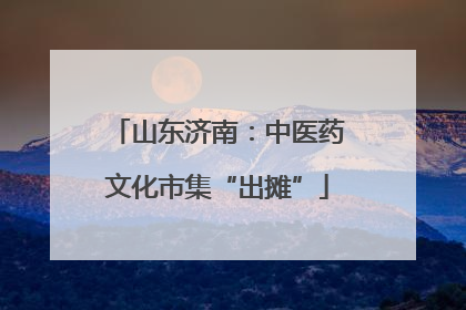 山东济南：中医药文化市集“出摊”