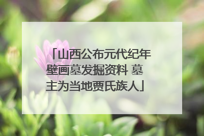 山西公布元代纪年壁画墓发掘资料 墓主为当地贾氏族人