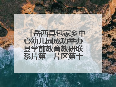 岳西县包家乡中心幼儿园成功举办县学前教育教研联系片第一片区第十三次专题研讨会