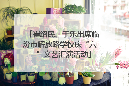 崔绍民、于乐出席临汾市解放路学校庆“六一”文艺汇演活动