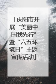 庆阳市开展“美丽中国我先行”暨“六五环境日”主题宣传活动