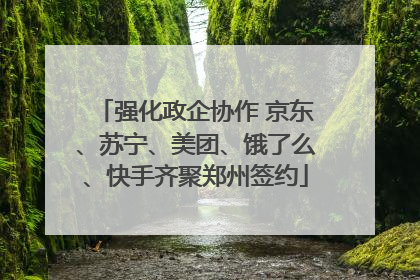 强化政企协作 京东、苏宁、美团、饿了么、快手齐聚郑州签约