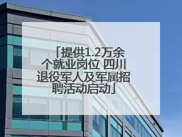 提供1.2万余个就业岗位 四川退役军人及军属招聘活动启动