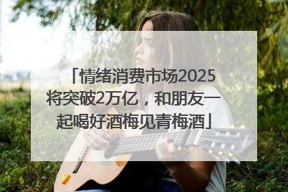 情绪消费市场2025将突破2万亿，和朋友一起喝好酒梅见青梅酒